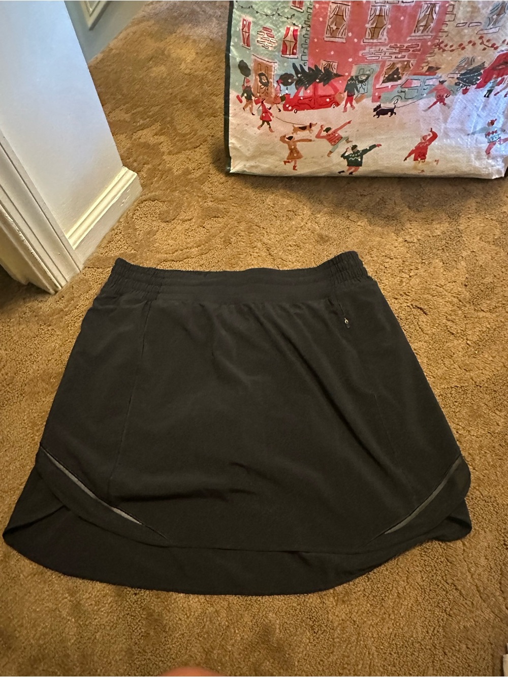 Lululemon Black Athletic Skort with Subtle Reflective Trim